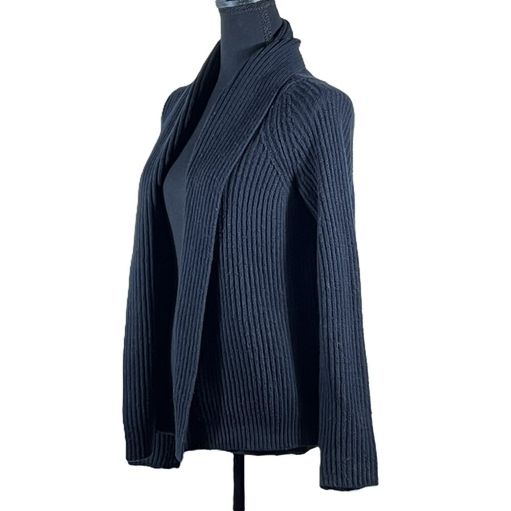 A New Day - Women's - Shawl Collar, Open Cardigan - Black - Size XS - Picture 3 of 6